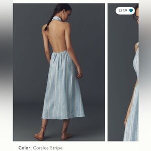 REFORMATION TACE LINEN MIDI SHIRT DRESS